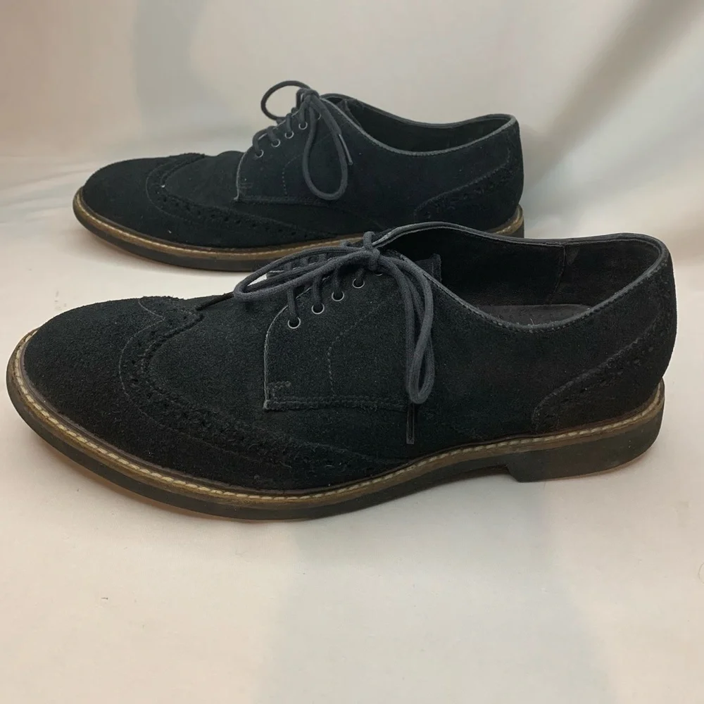 Cole Haan Black Suede Oxfords Size 8.5